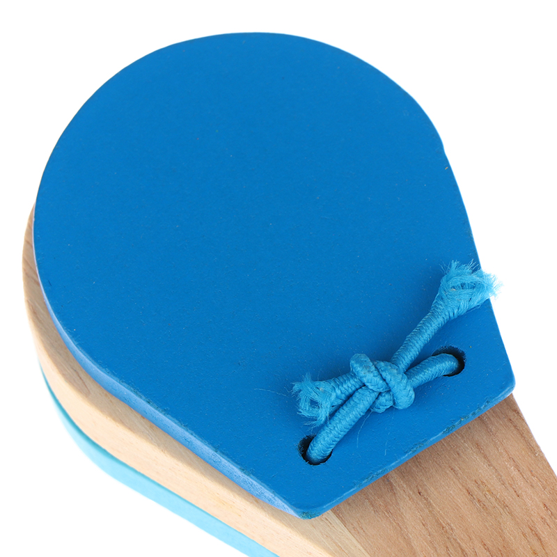 Musical Instrument Clapper - Kids Cartoon Wooden Castanets Five-stud Rattle