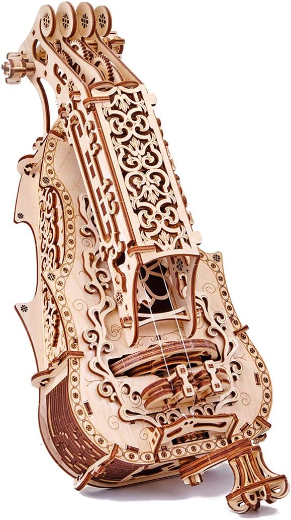Musical Instrument Hurdy Gurdy - Lyra da Vinci 3D Wooden Puzzle