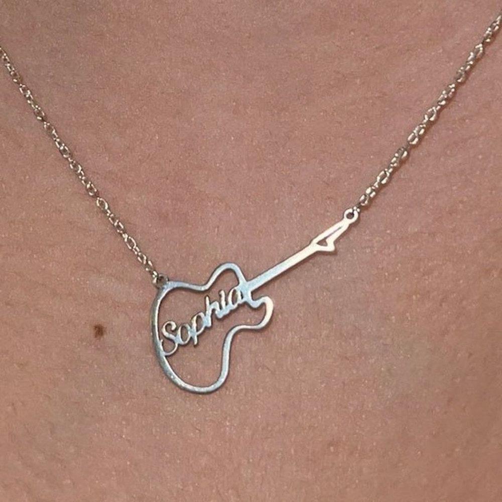 Personalized Guitar Symbol Nam - Musical Instrument With Names avis et prix