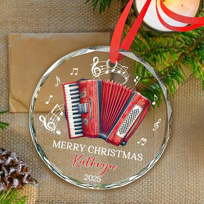 Accordion Lover Christmas Orna - Musical Instrument With Names avis et prix