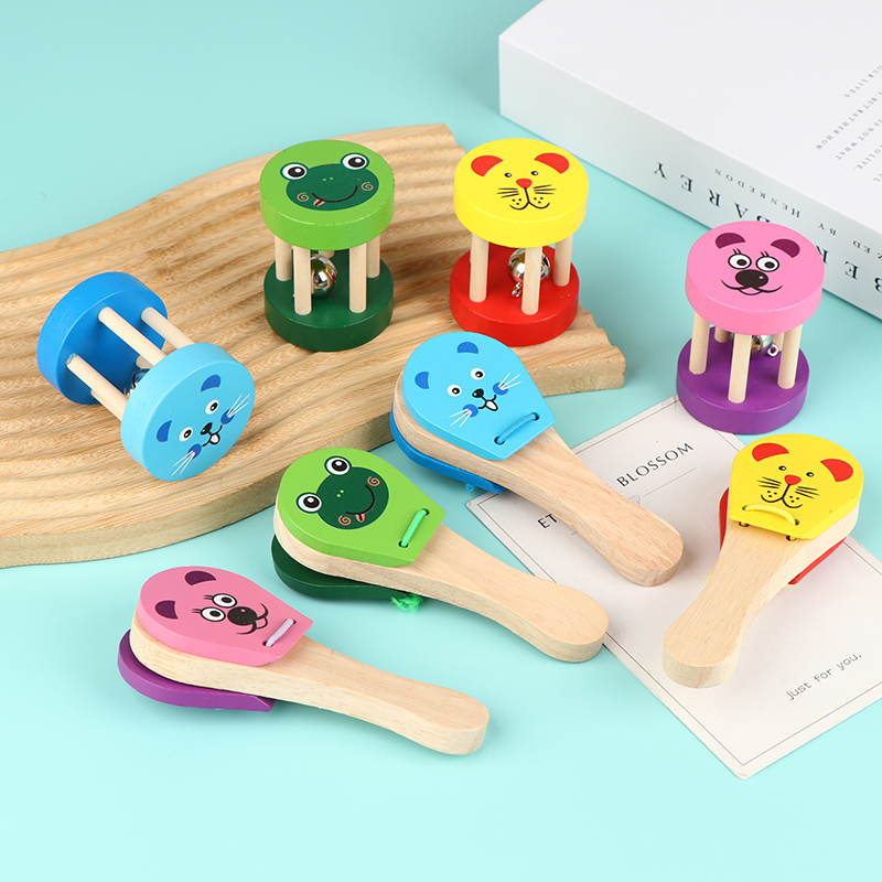 Kids Cartoon Wooden Castanets  - Musical Instrument Clapper avis et prix