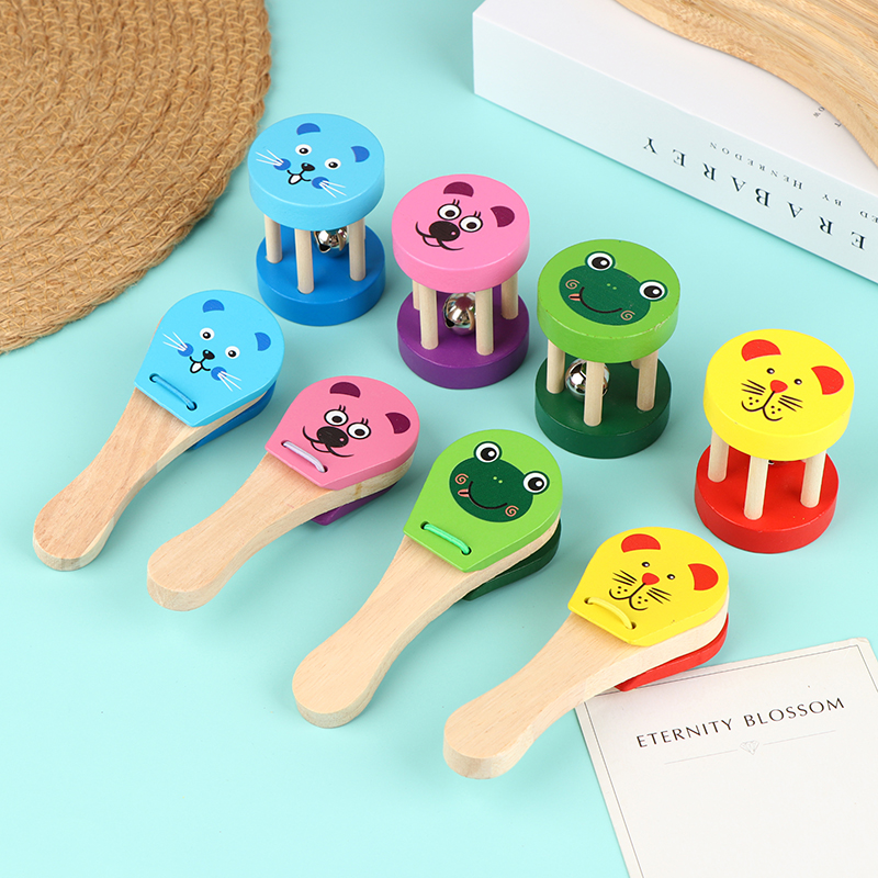 Kids Cartoon Wooden Castanets  - Musical Instrument Clapper avis et prix