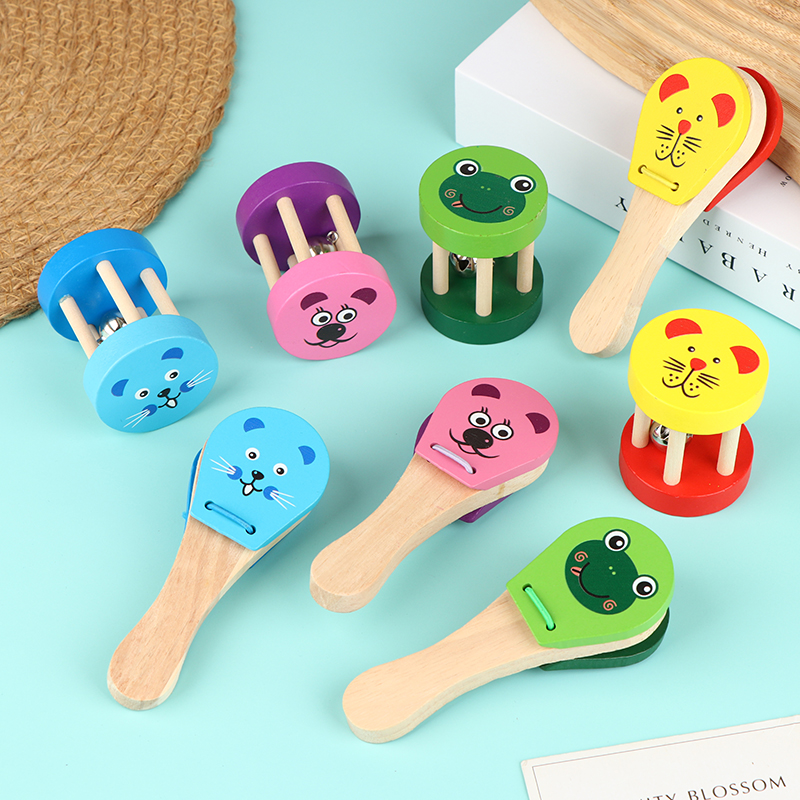 Kids Cartoon Wooden Castanets  - Musical Instrument Clapper avis et prix