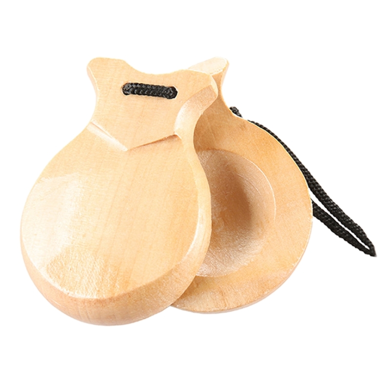 2 Pcs Wood Spanish Castanets F - Musical Instrument Clapper avis et prix