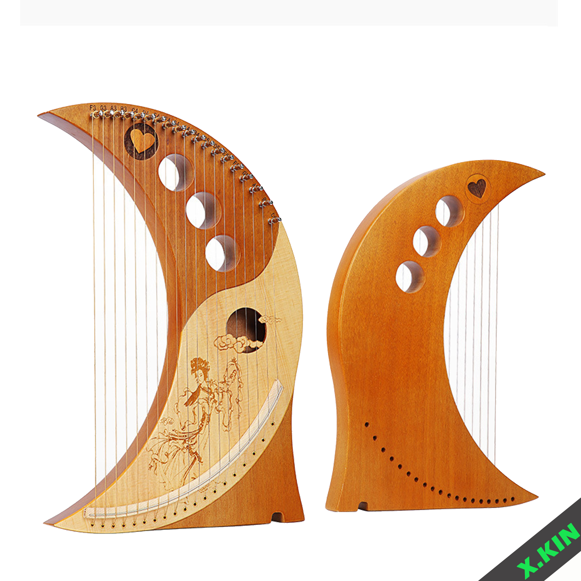 Moon Lyre Harp 19 Strings Beau - Musical Instrument Easy To Learn For Adults avis et prix