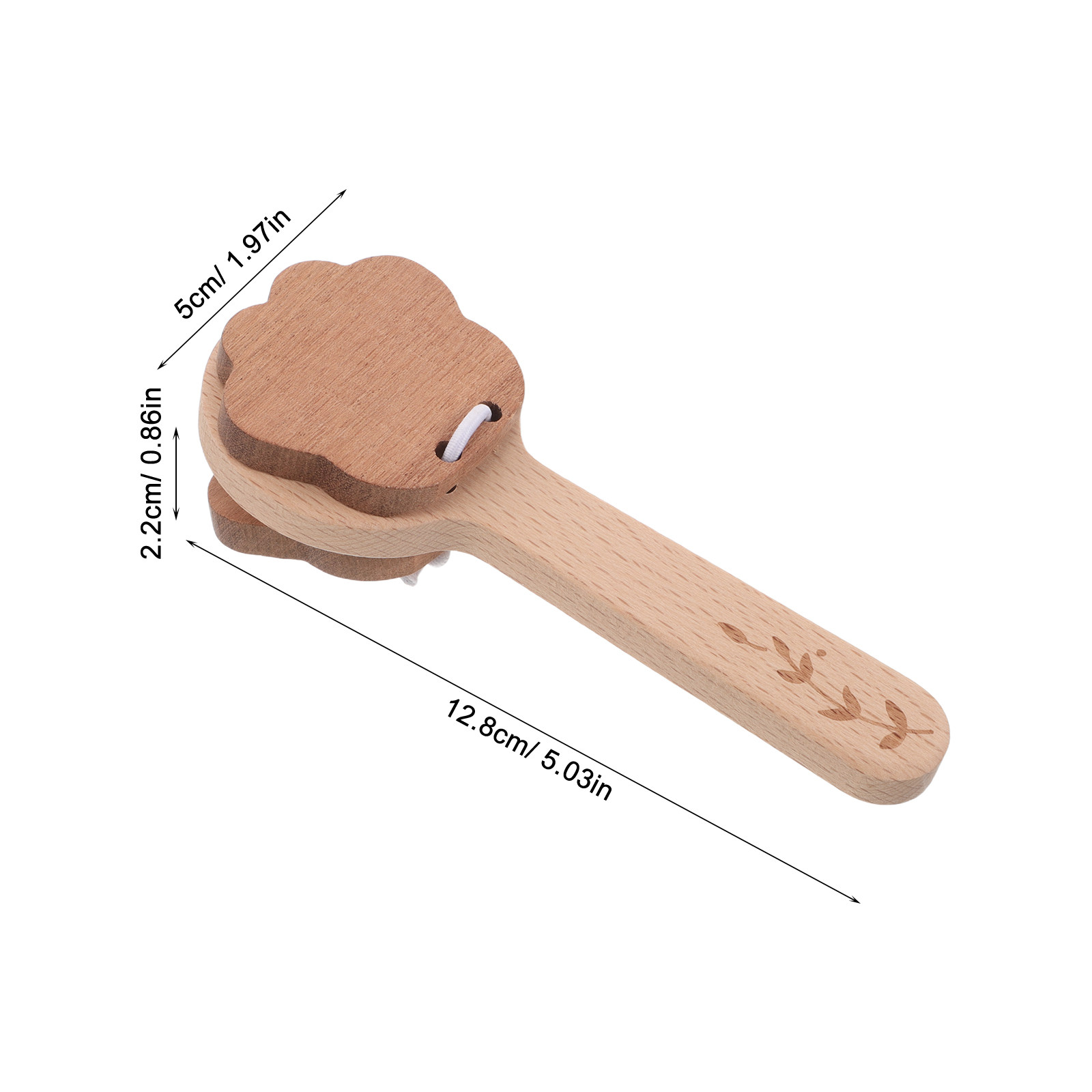 2Pcs Wooden Castanets Paw Shap - Musical Instrument Clapper avis et prix