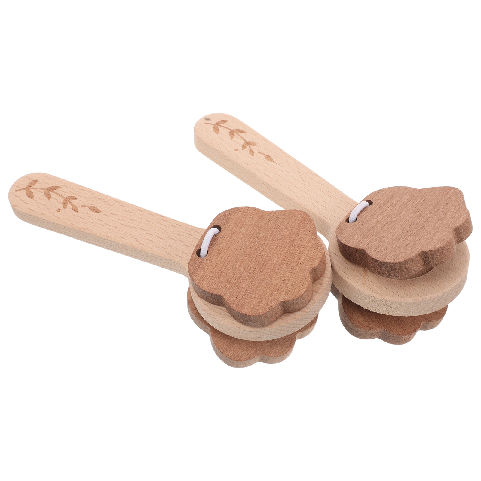 2Pcs Wooden Castanets Paw Shap - Musical Instrument Clapper avis et prix
