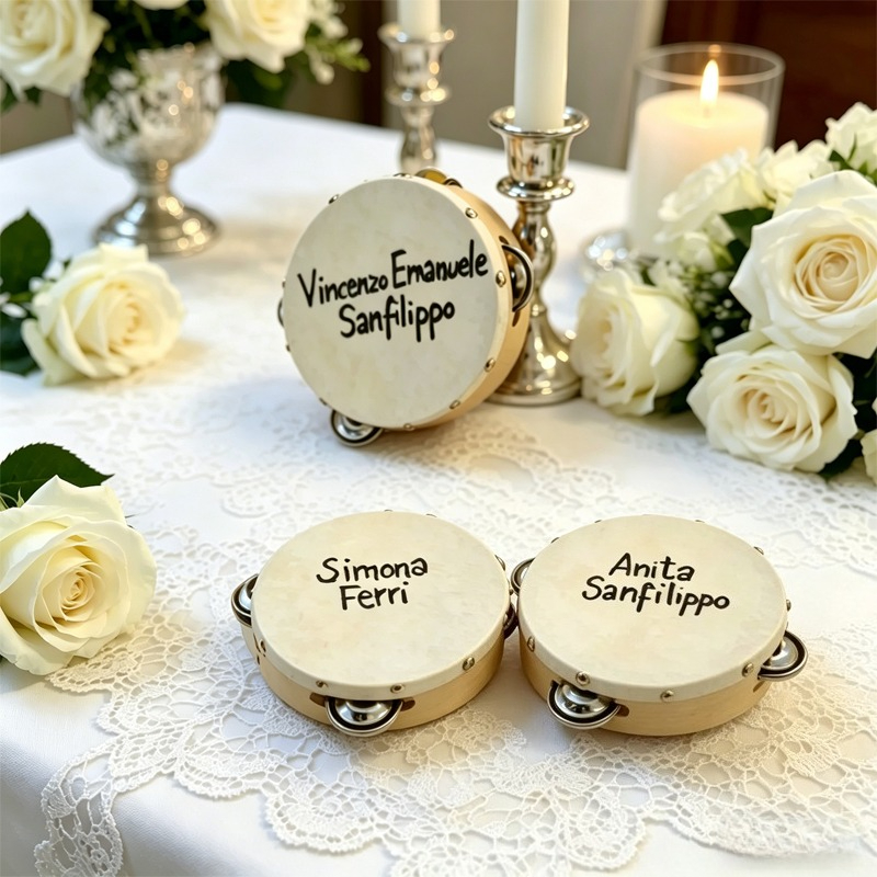 3/5PCS ﻿ Wedding Tambourine Dr - Musical Instrument With Names avis et prix
