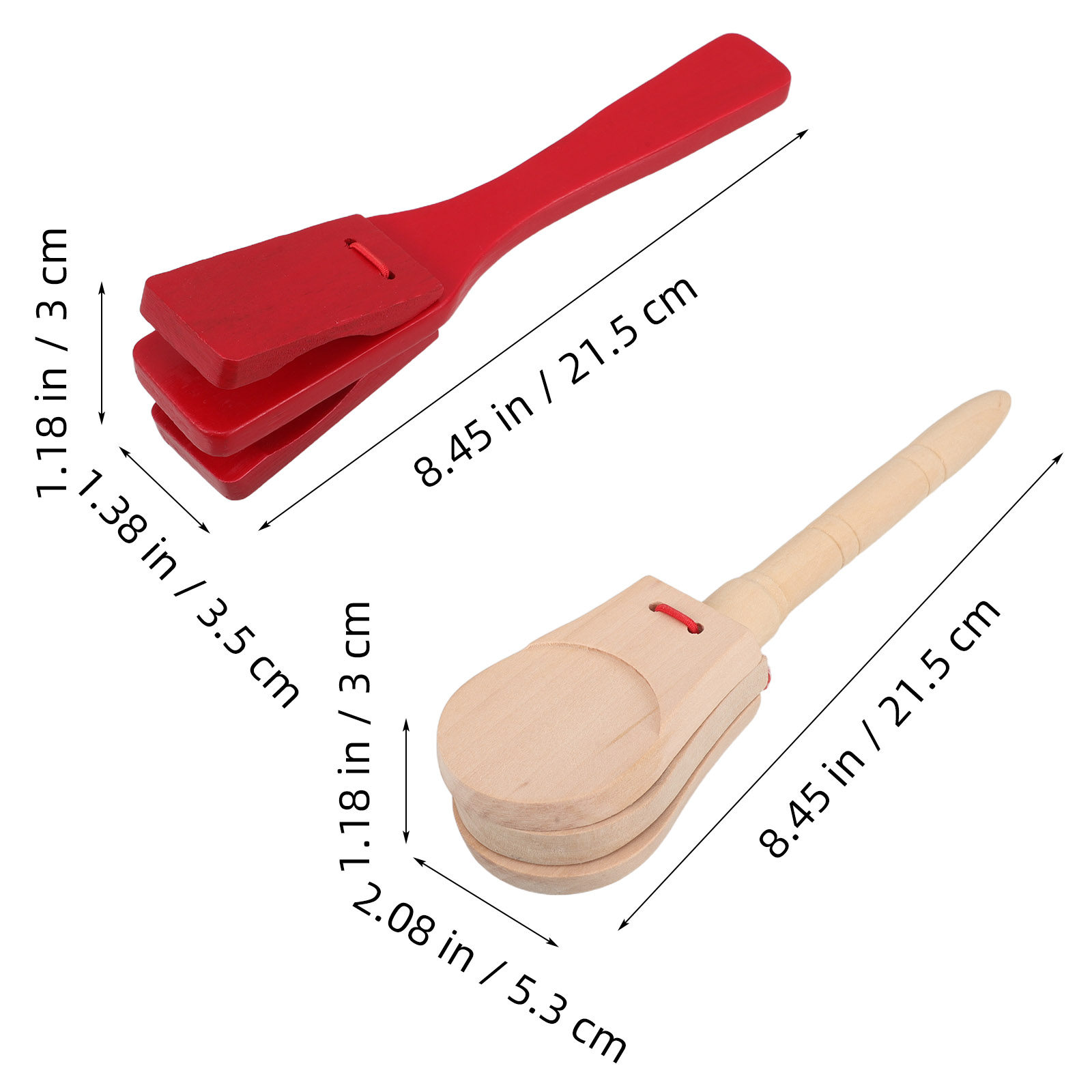 2Pcs Wooden Castanets Hand Cla - Musical Instrument Clapper avis et prix