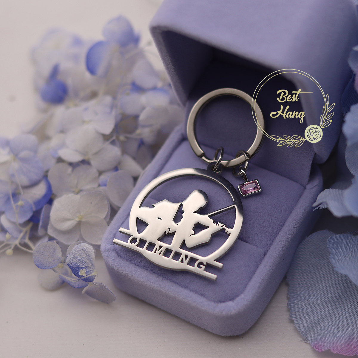 Custom Name Birthstone Pendant - Musical Instrument With Names avis et prix