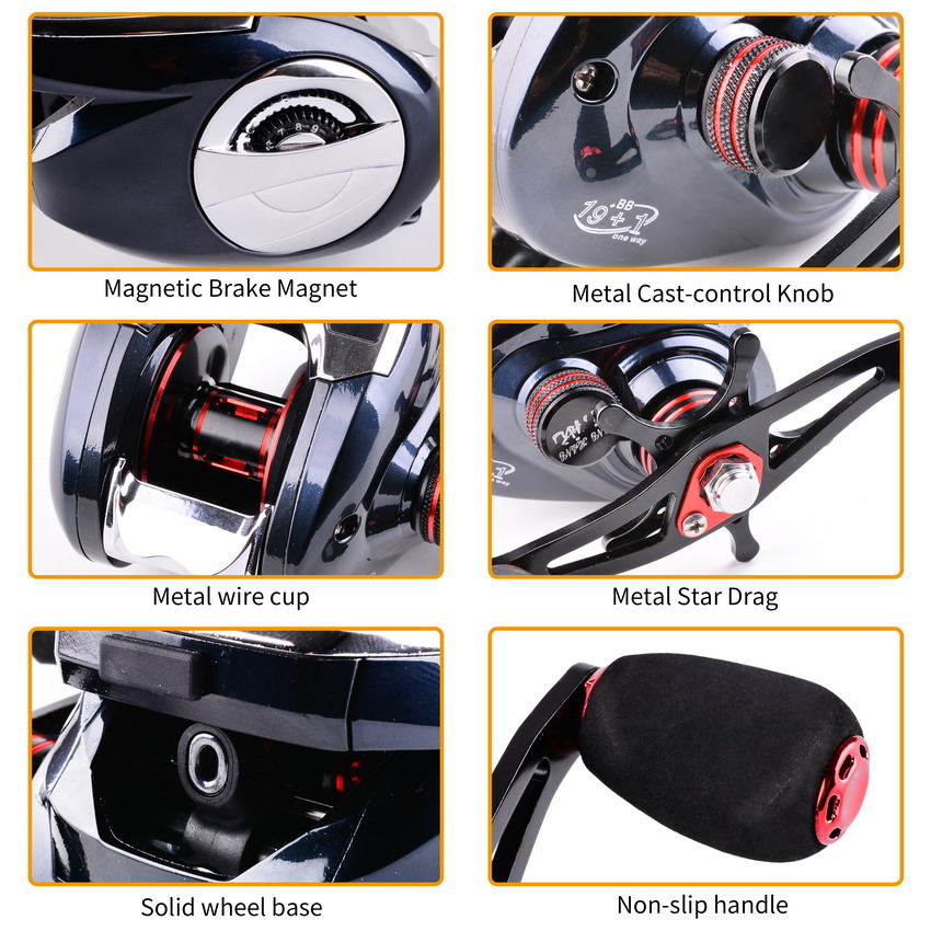 8.0:1 19+1BB Fishing Reel Left - Ocean Drum Wave avis et prix