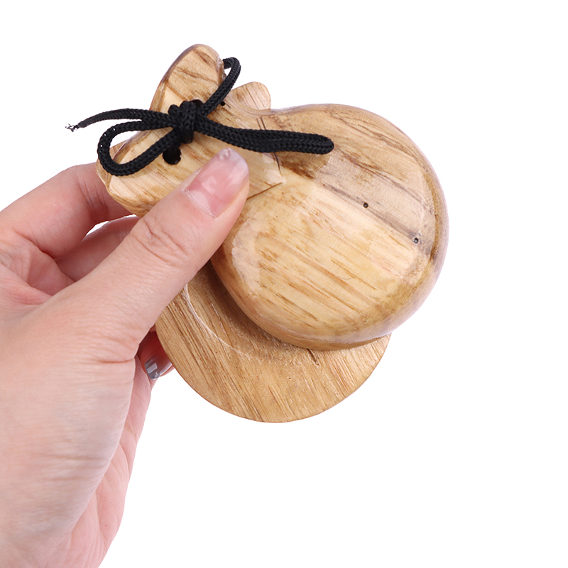 2Pcs Wooden Spanish Castanets  - Musical Instrument Clapper avis et prix