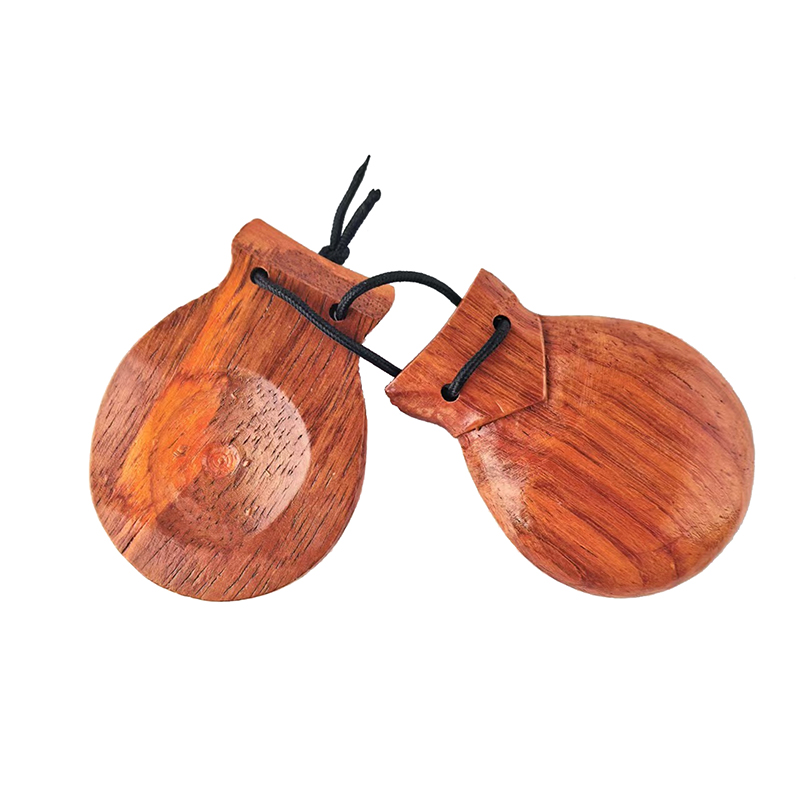 2Pcs Wooden Spanish Castanets  - Musical Instrument Clapper avis et prix