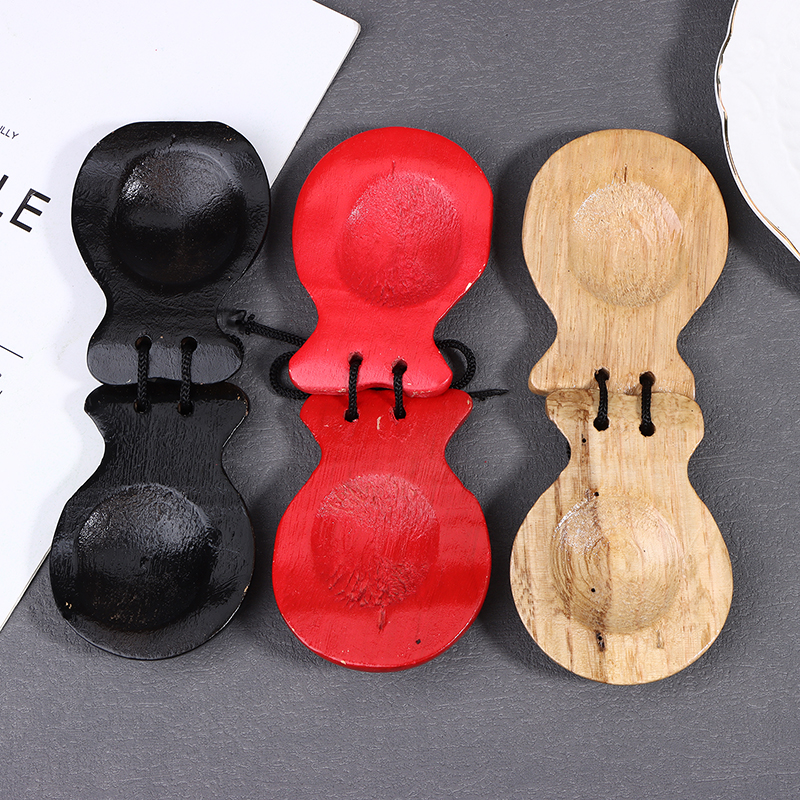 2Pcs Wooden Spanish Castanets  - Musical Instrument Clapper avis et prix