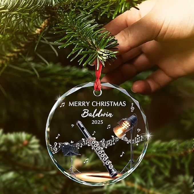 Awesome Piccolo Glass Ornament - Musical Instrument With Names avis et prix