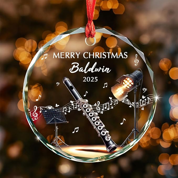 Awesome Piccolo Glass Ornament - Musical Instrument With Names avis et prix