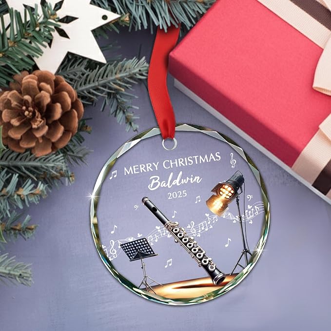 Awesome Piccolo Glass Ornament - Musical Instrument With Names avis et prix