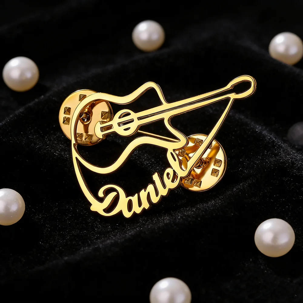 Personalized Violin Brooch Cus - Musical Instrument With Names avis et prix