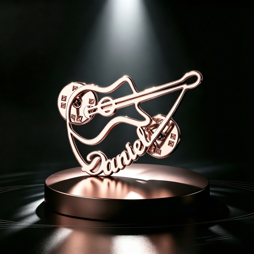 Personalized Violin Brooch Cus - Musical Instrument With Names avis et prix