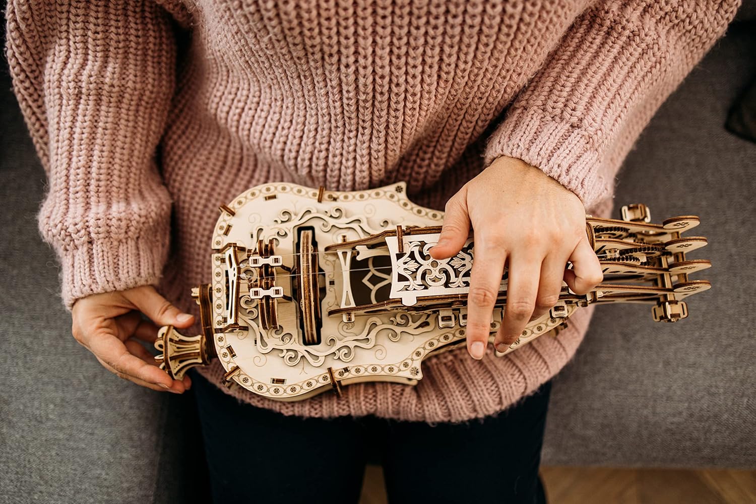 Lyra da Vinci 3D Wooden Puzzle - Musical Instrument Hurdy Gurdy avis et prix