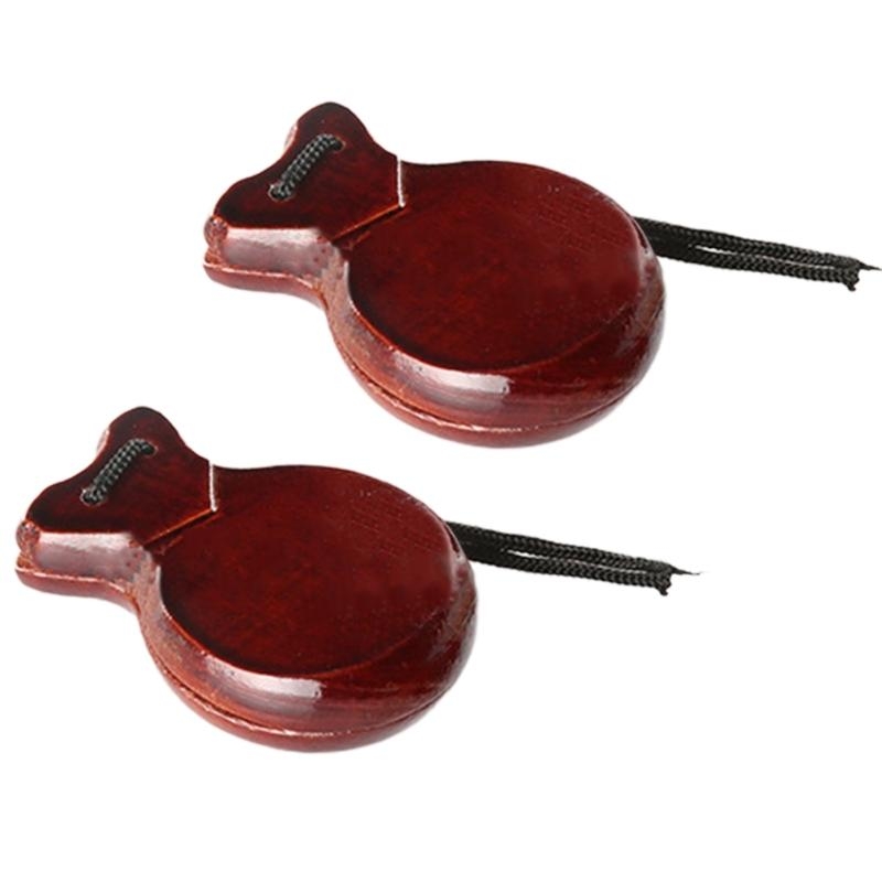 2Pcs Traditional Castanet Wood - Musical Instrument Clapper avis et prix