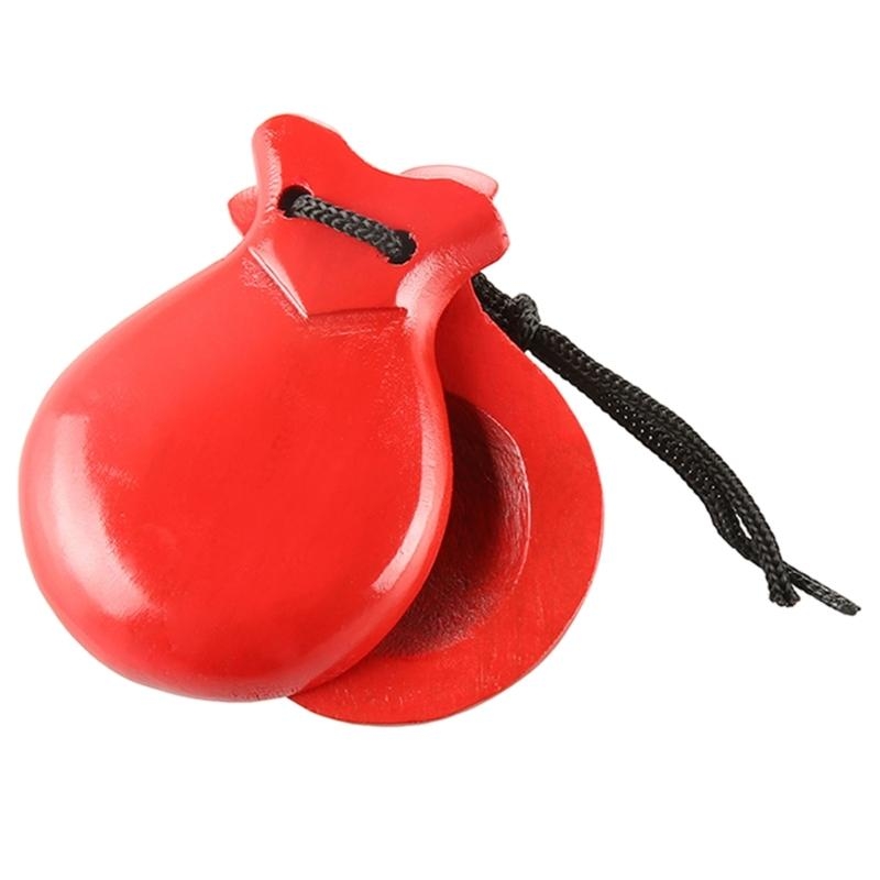 2Pcs Traditional Castanet Wood - Musical Instrument Clapper avis et prix