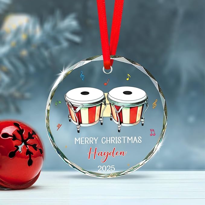 Bongo Drum Player Christmas Or - Musical Instrument With Names avis et prix