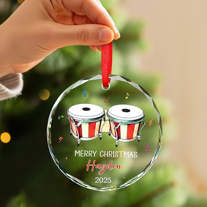 Bongo Drum Player Christmas Or - Musical Instrument With Names avis et prix