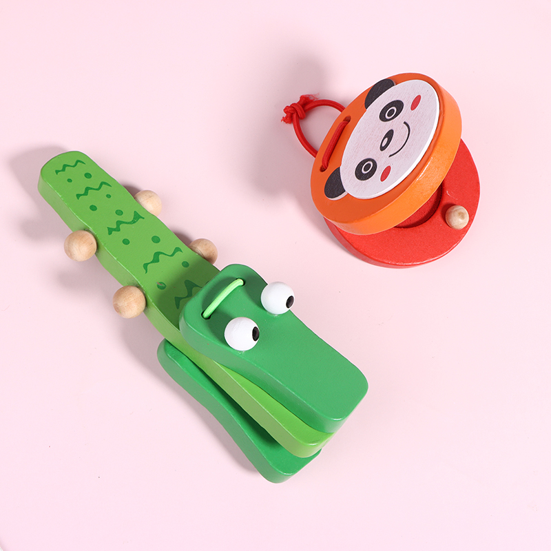 1Pc new Kids Cartoon Wooden Cr - Musical Instrument Clapper avis et prix
