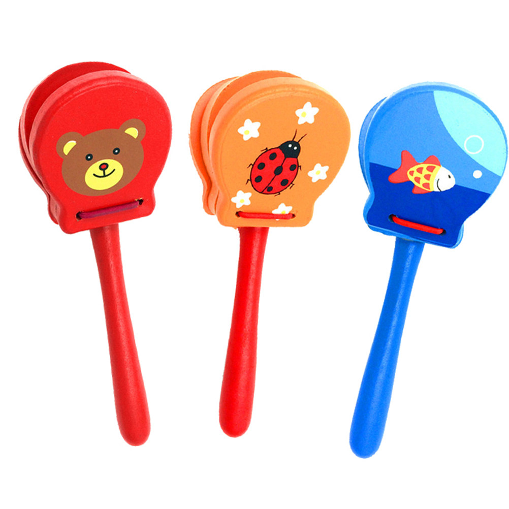 3Pcs Wooden Castanets Hand Cla - Musical Instrument Clapper avis et prix