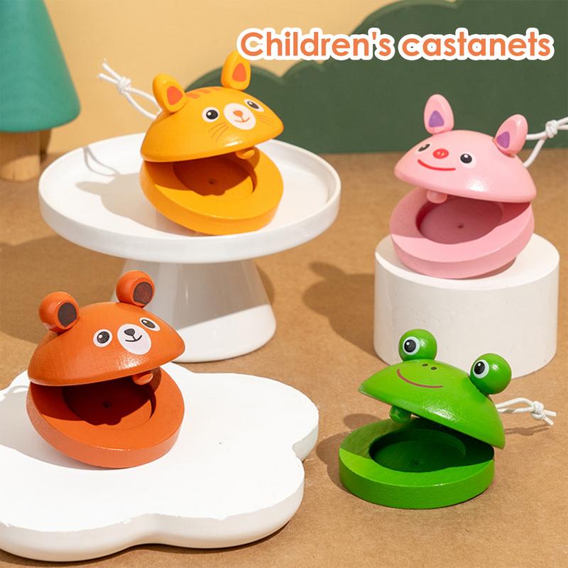 Kids Cartoon Wooden Castanets  - Musical Instrument Clapper avis et prix