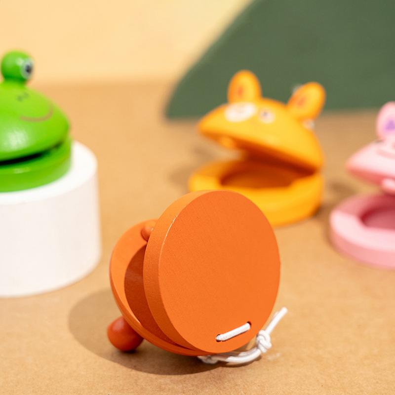 Kids Cartoon Wooden Castanets  - Musical Instrument Clapper avis et prix