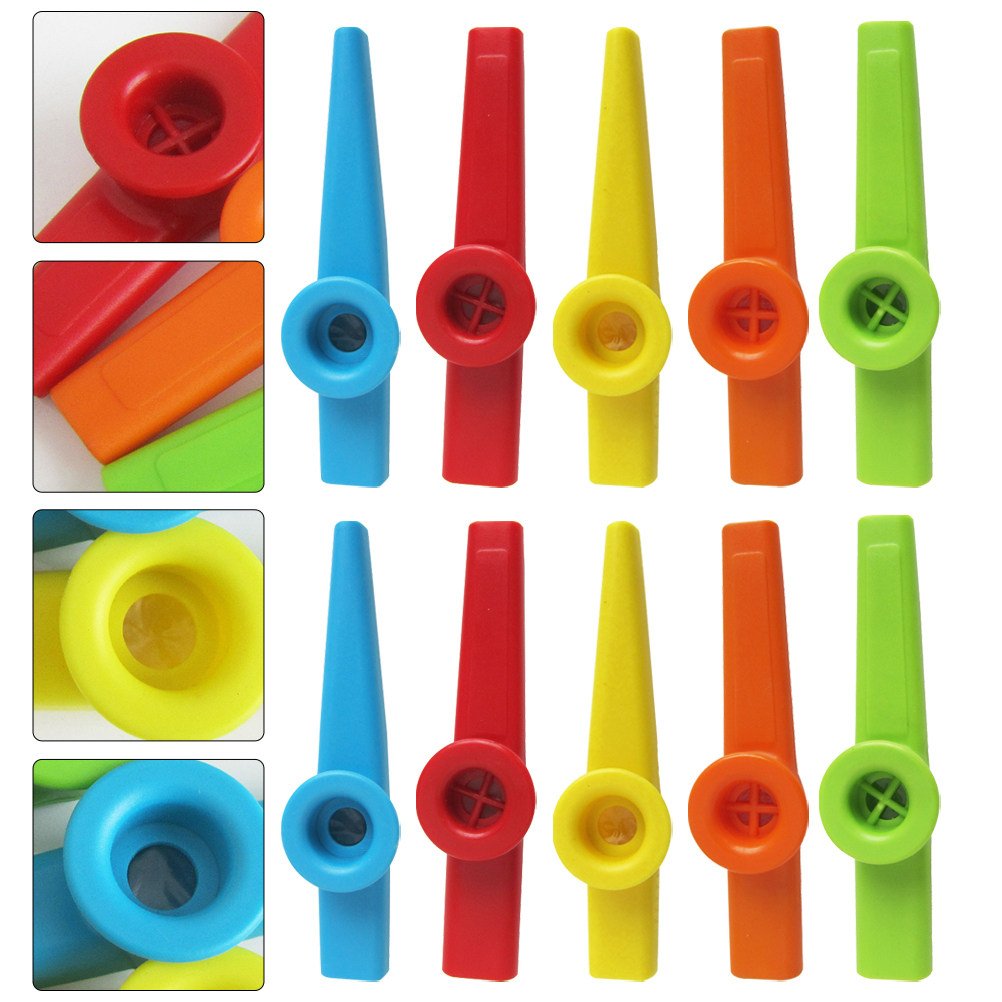 10Pcs Colorful Plastic Kazoos  - Musical Instrument Easy To Learn For Adults avis et prix