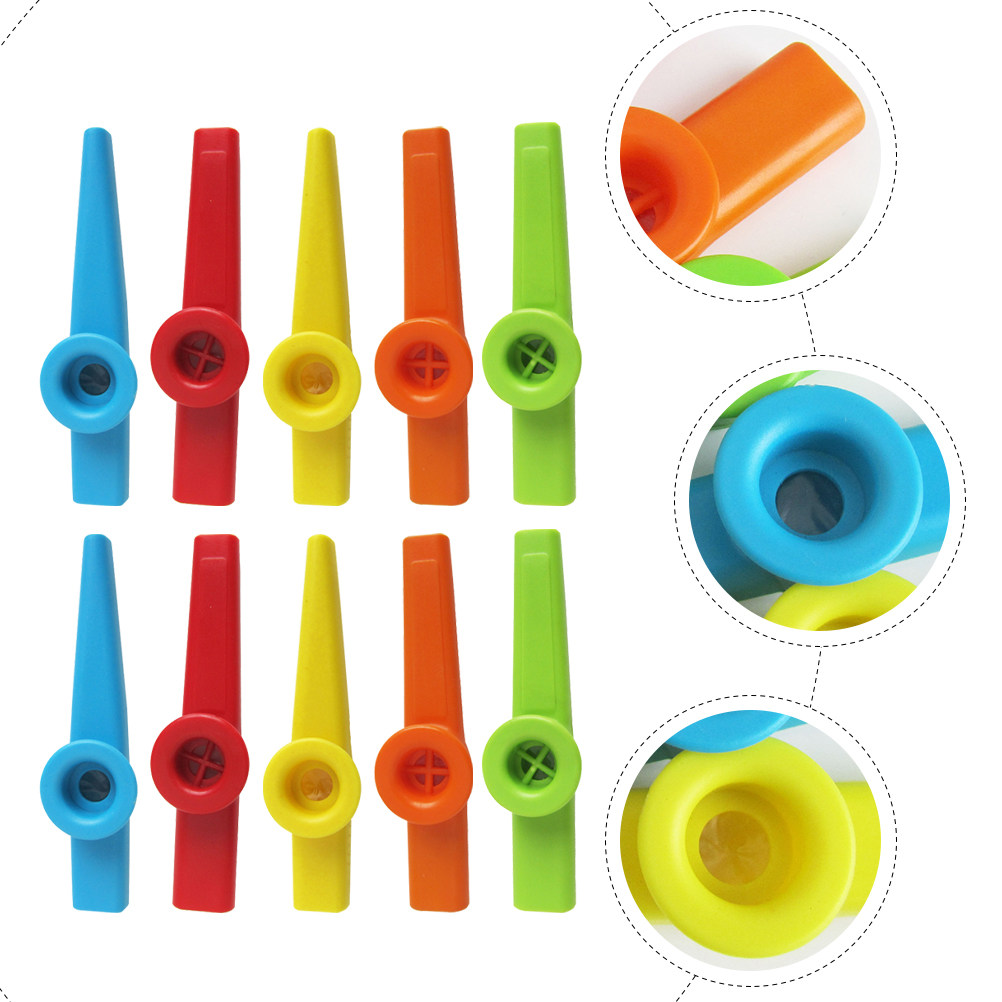 10Pcs Colorful Plastic Kazoos  - Musical Instrument Easy To Learn For Adults avis et prix